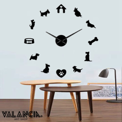 Dog Lover Wall Clock 3D