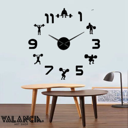Fitness & Gym Wall Clock 3D